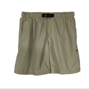 Champion Men’s Nylon Khaki Belted Camp Above Knee Shorts 7.5”